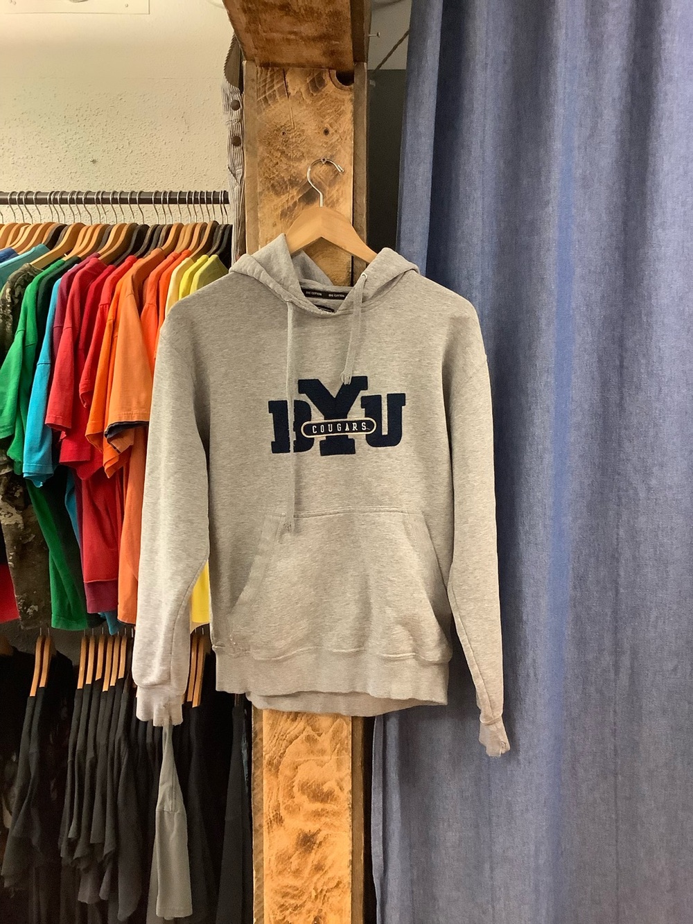 Vintage BYU cougars grey hoodie